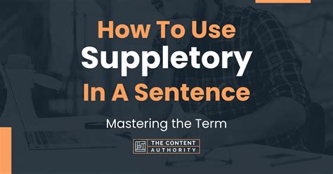 meaning of suppletory.